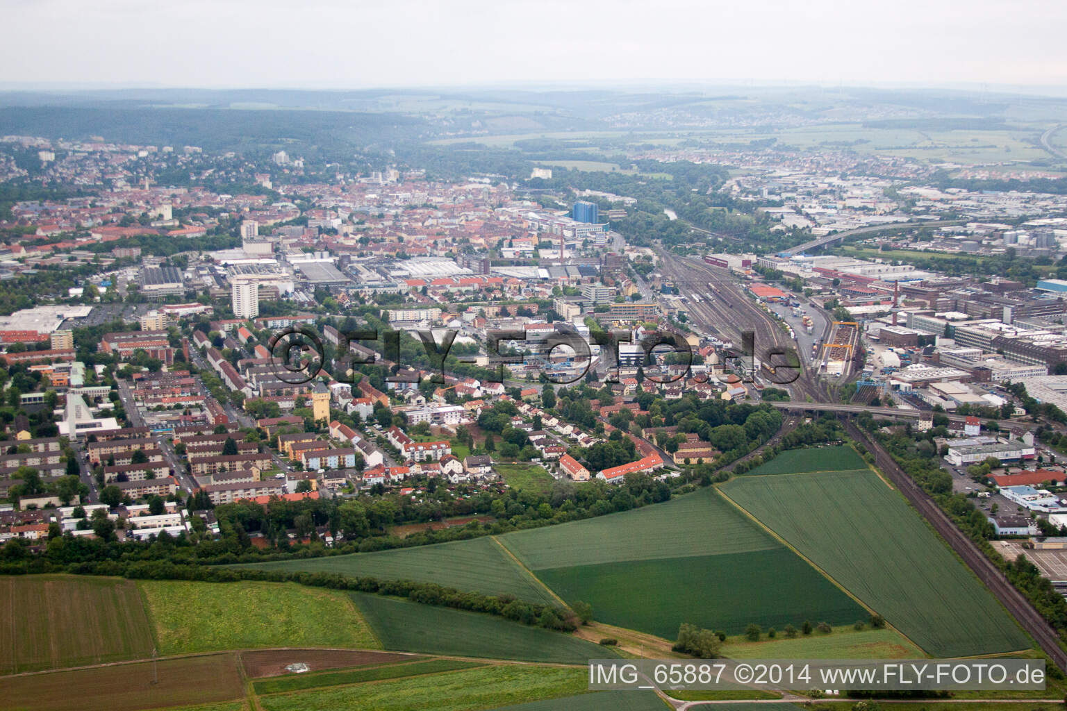 Luftbild von Schweinfurt Oberndorf im Bundesland Bayern, Deutschland