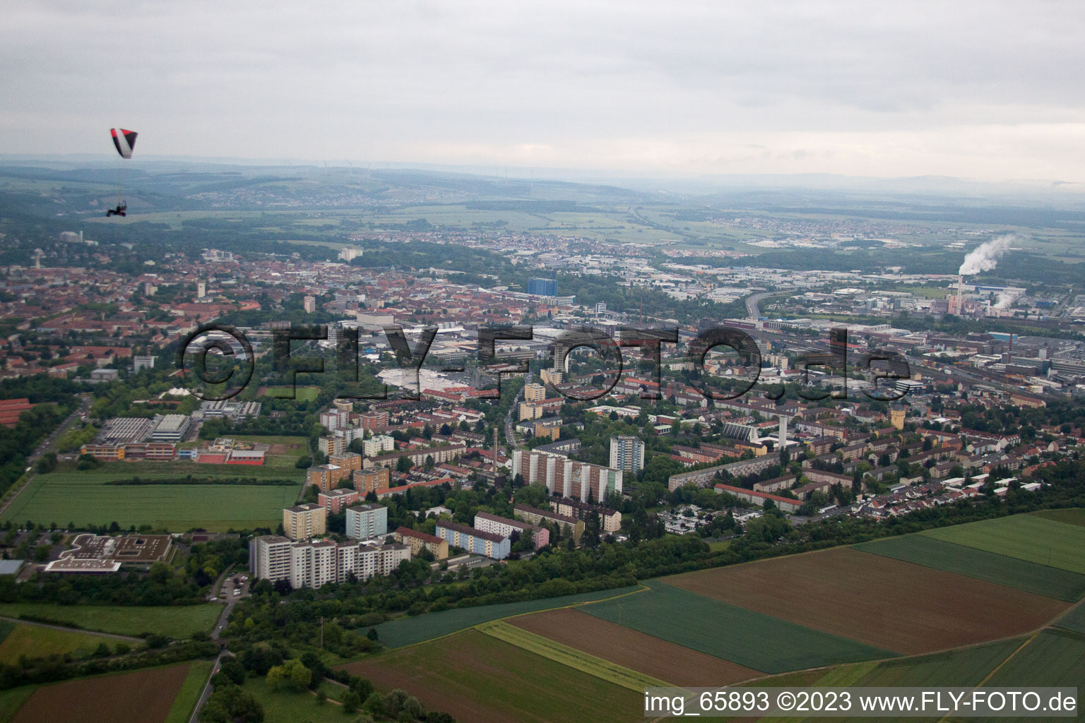 Luftbild von Schweinfurt Geldersheim im Bundesland Bayern, Deutschland