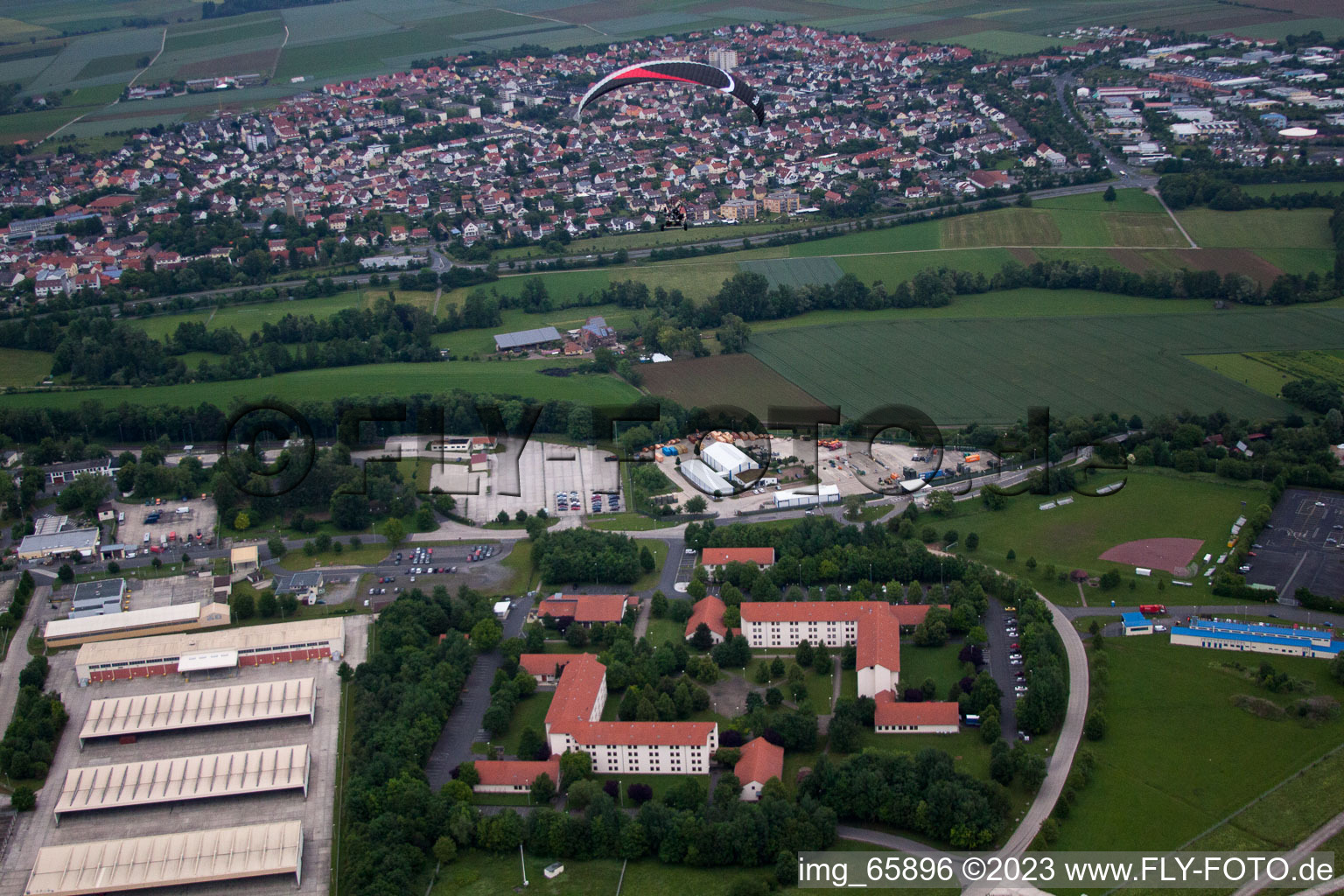 Luftbild von Geldersheim im Bundesland Bayern, Deutschland