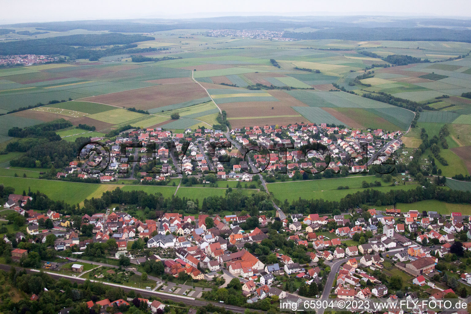Luftbild von Schweinfurt Oberwerrn im Bundesland Bayern, Deutschland
