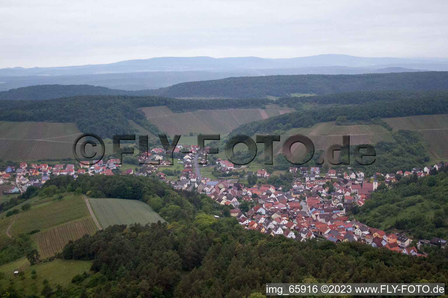 Luftaufnahme von Ramsthal im Bundesland Bayern, Deutschland