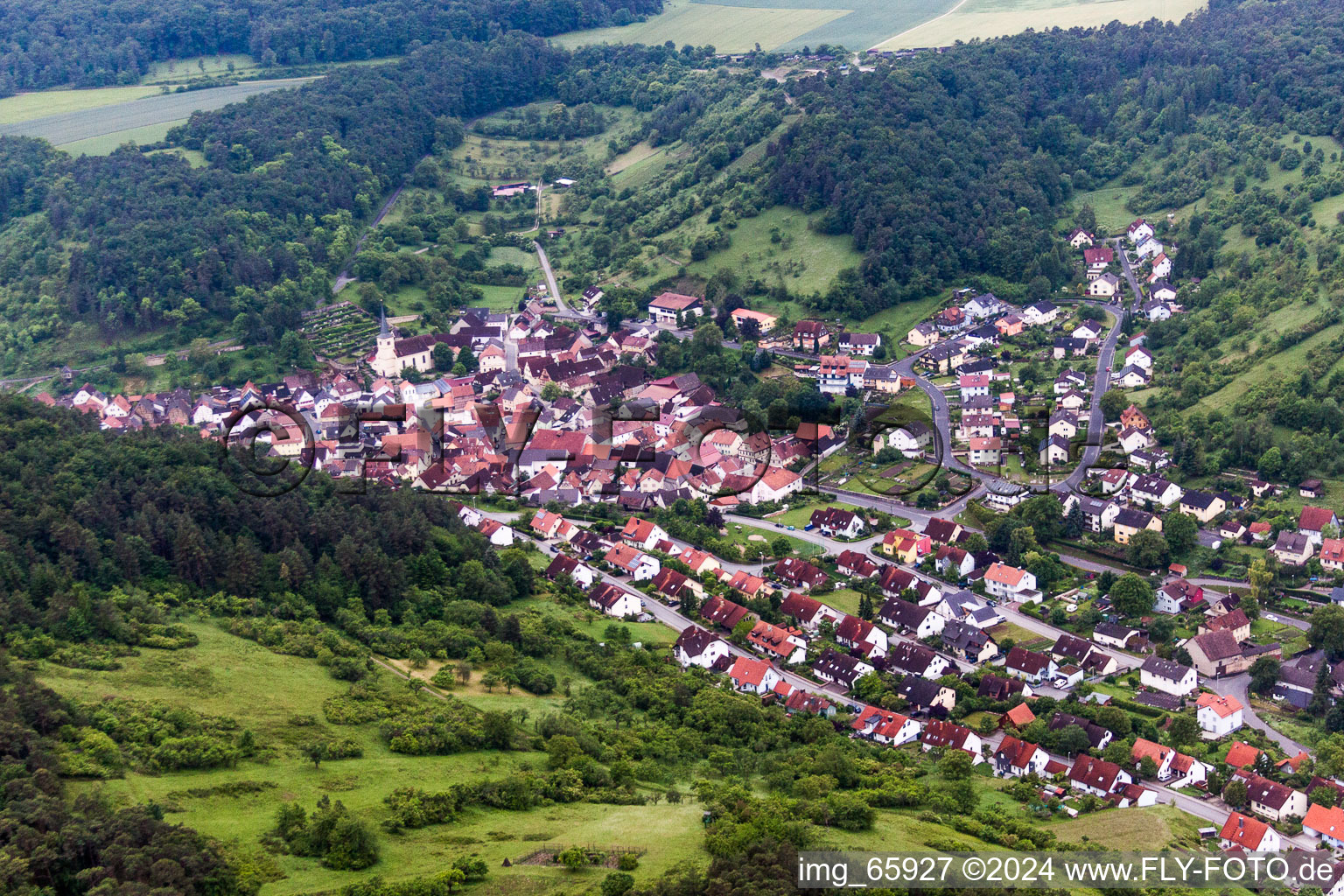 Dorf - Ansicht in Sulzthal im Bundesland Bayern, Deutschland