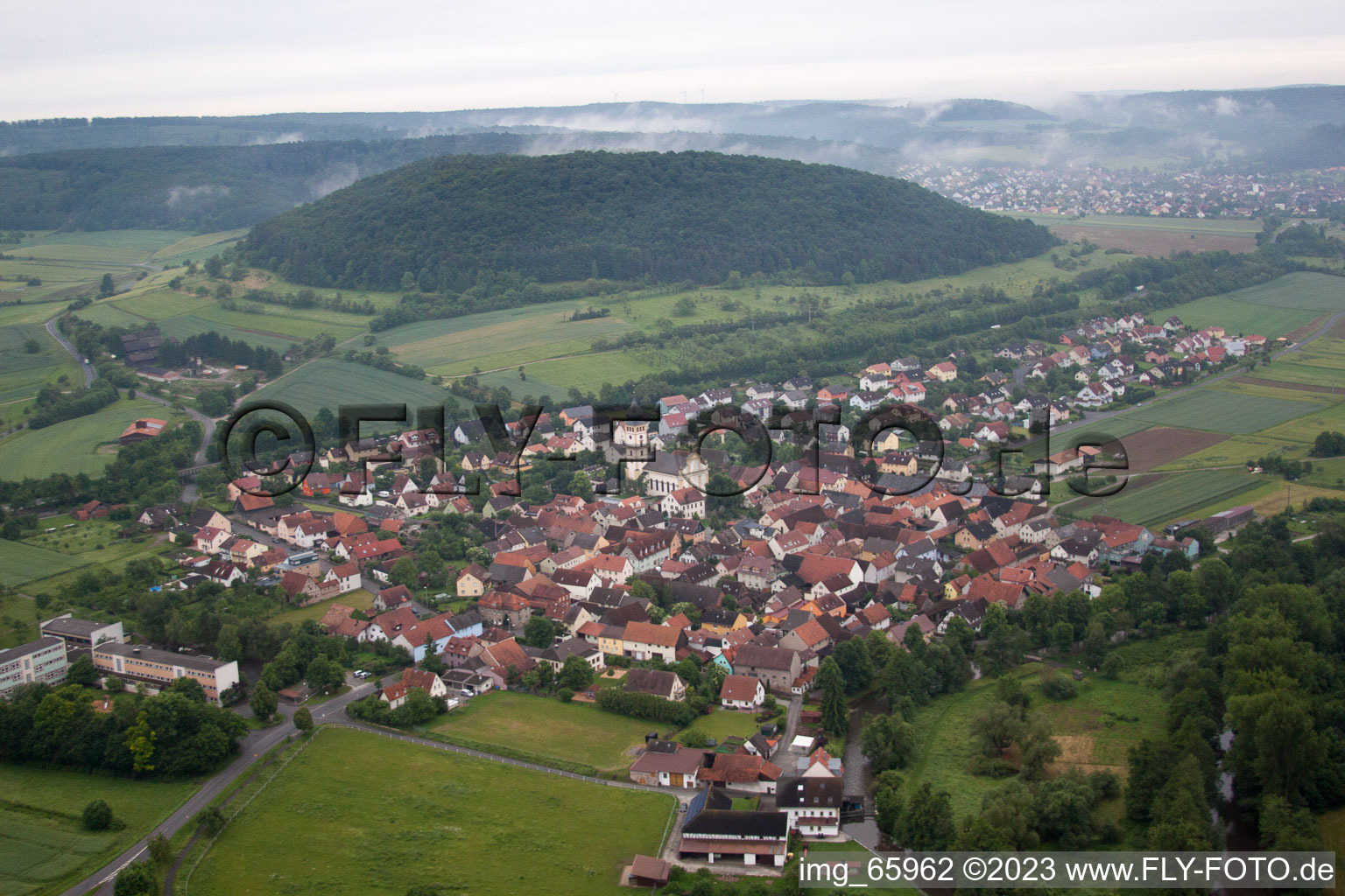 Luftbild von Langendorf im Bundesland Bayern, Deutschland
