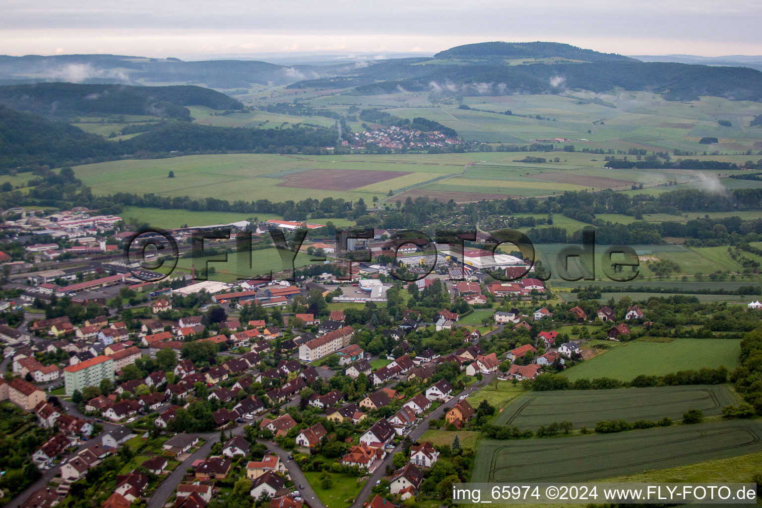 Gewerbegebiet und Firmenansiedlung Thulbafeld in Hammelburg im Bundesland Bayern, Deutschland