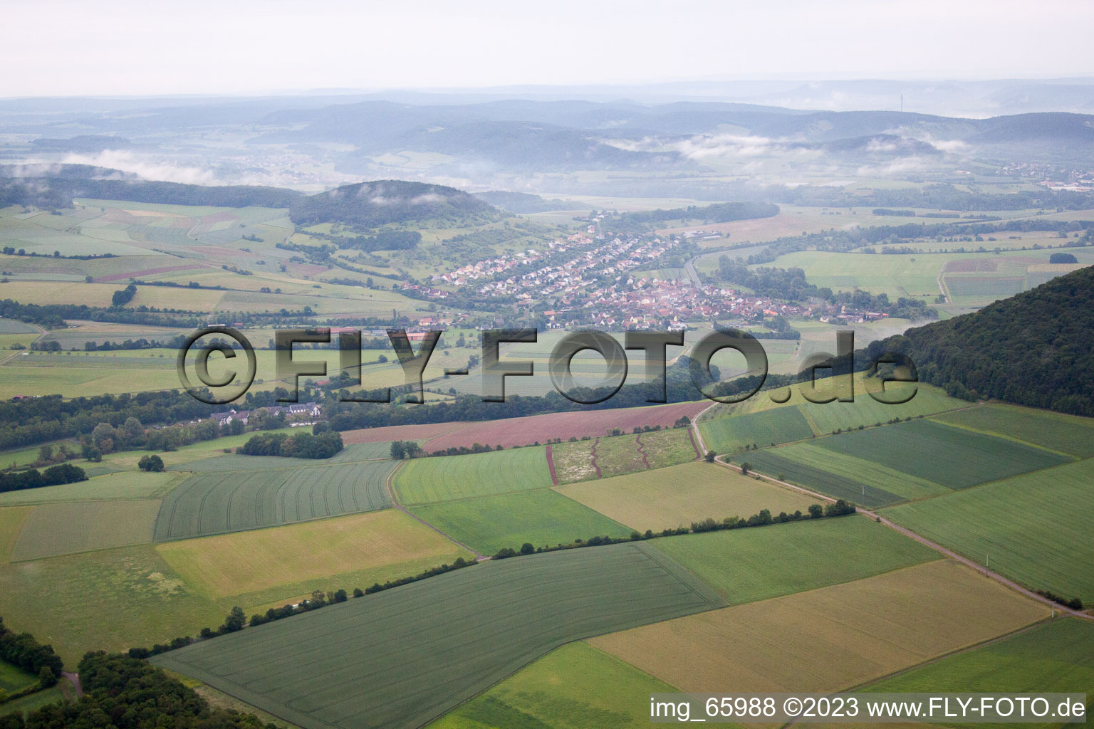 Luftaufnahme von Morlesau im Bundesland Bayern, Deutschland