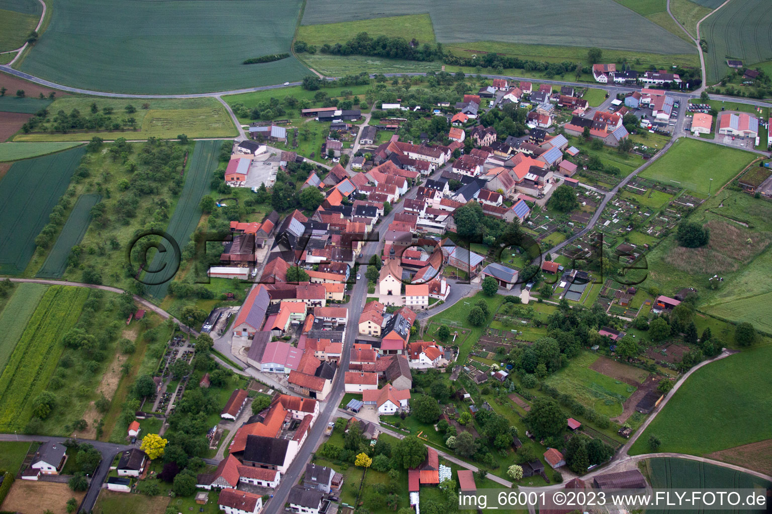 Luftbild von Weyersfeld im Bundesland Bayern, Deutschland