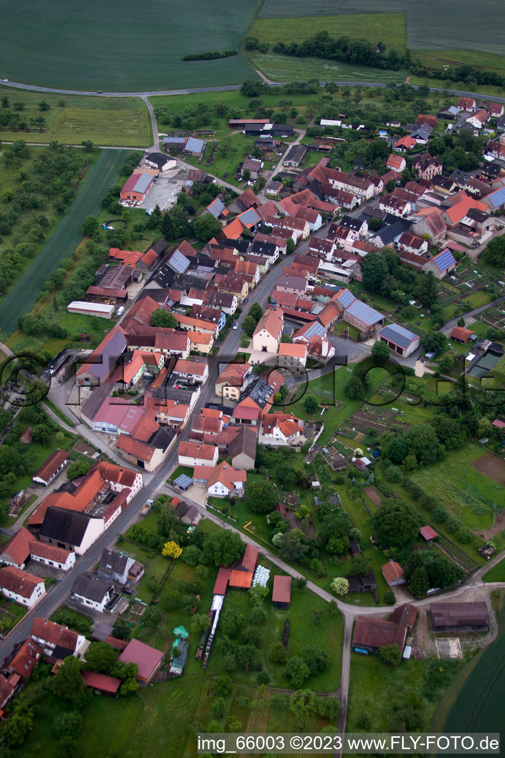 Luftaufnahme von Weyersfeld im Bundesland Bayern, Deutschland