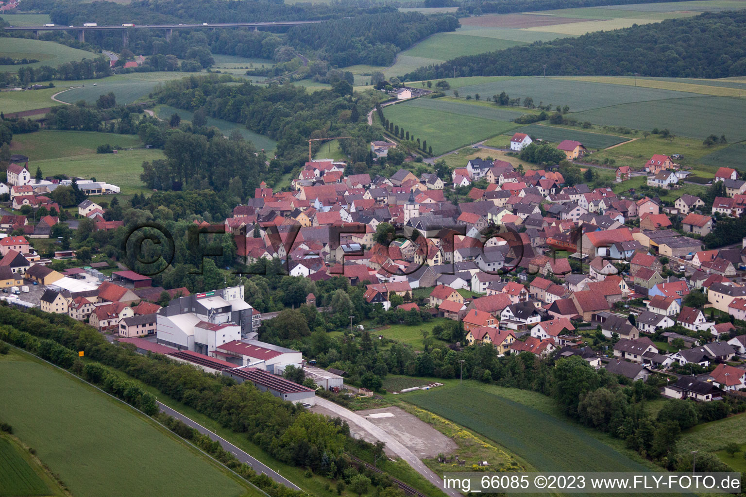 Gänheim im Bundesland Bayern, Deutschland aus der Luft betrachtet