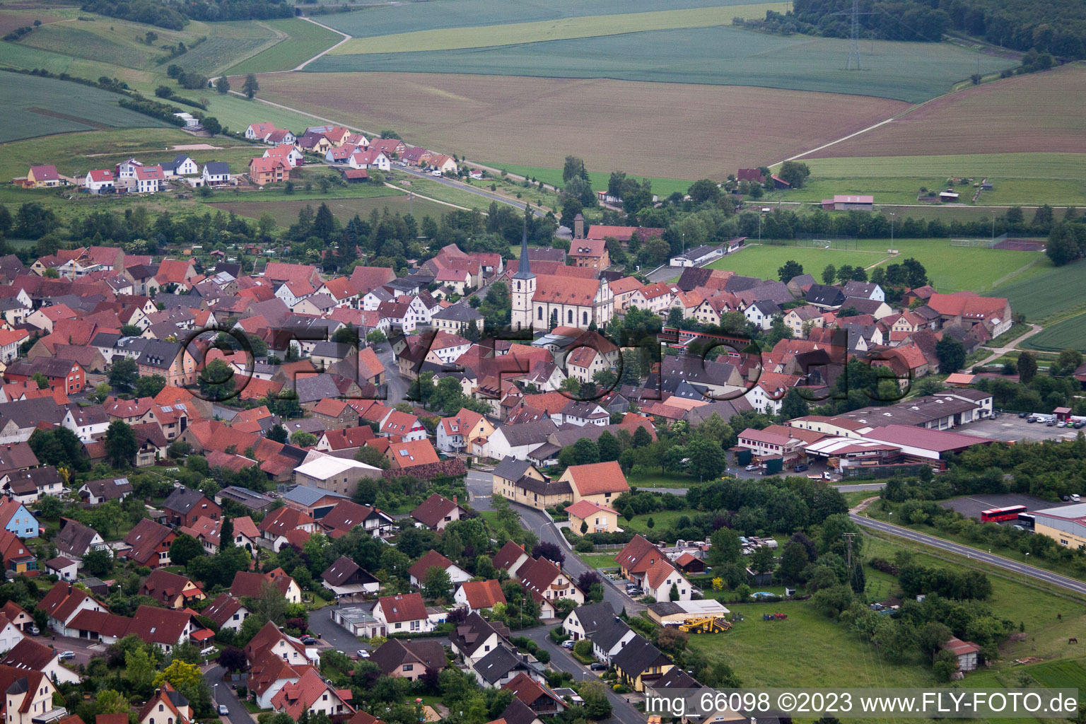 Dorf - Ansicht in Zeuzleben im Bundesland Bayern, Deutschland
