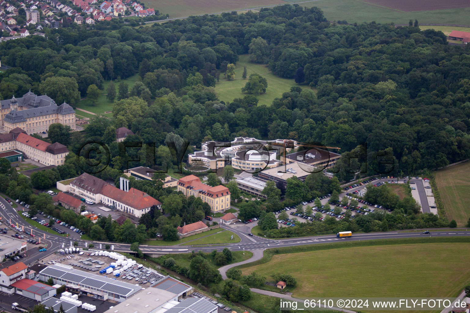 Werneck im Bundesland Bayern, Deutschland vom Flugzeug aus