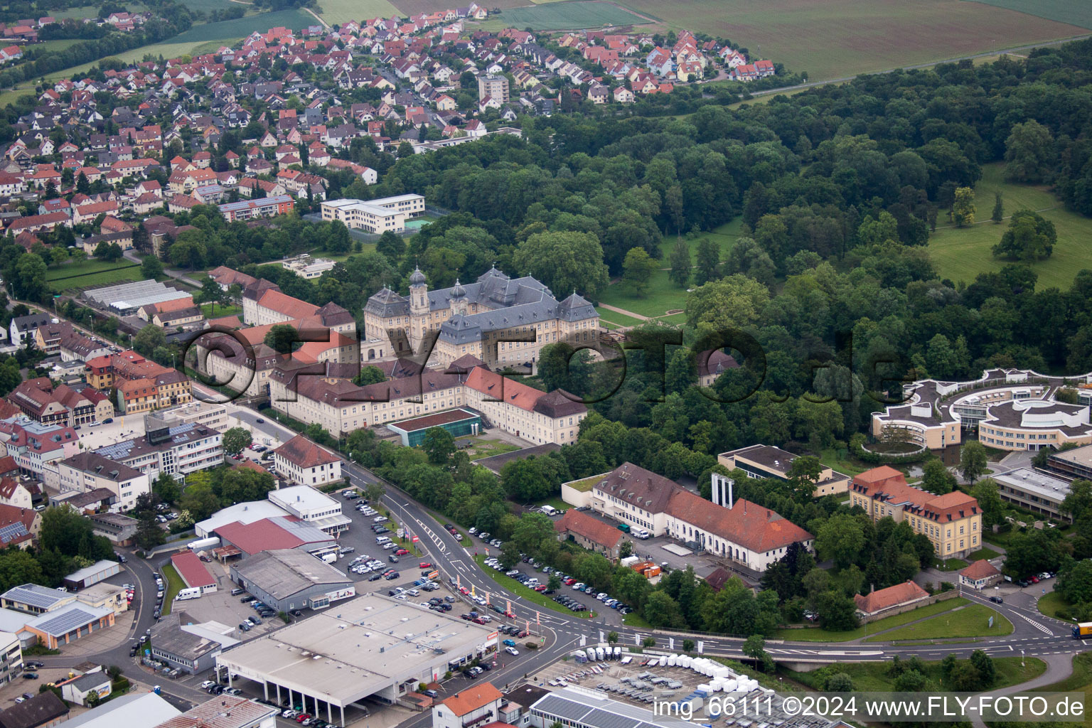 Werneck im Bundesland Bayern, Deutschland vom Flugzeug aus