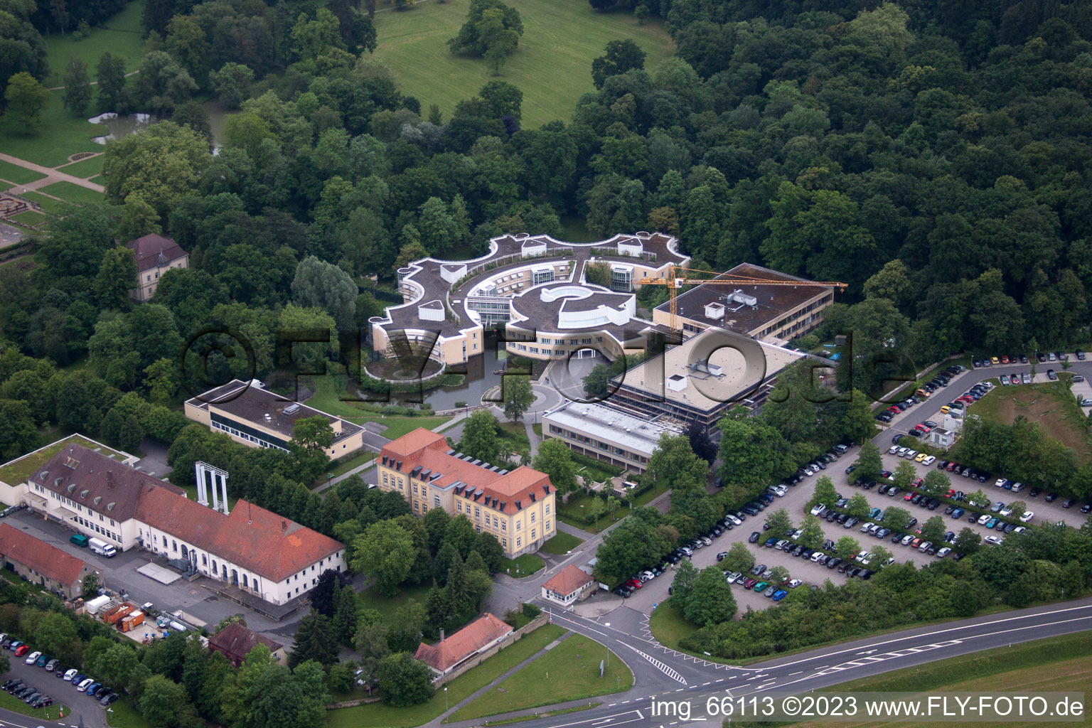 Werneck im Bundesland Bayern, Deutschland aus der Luft betrachtet