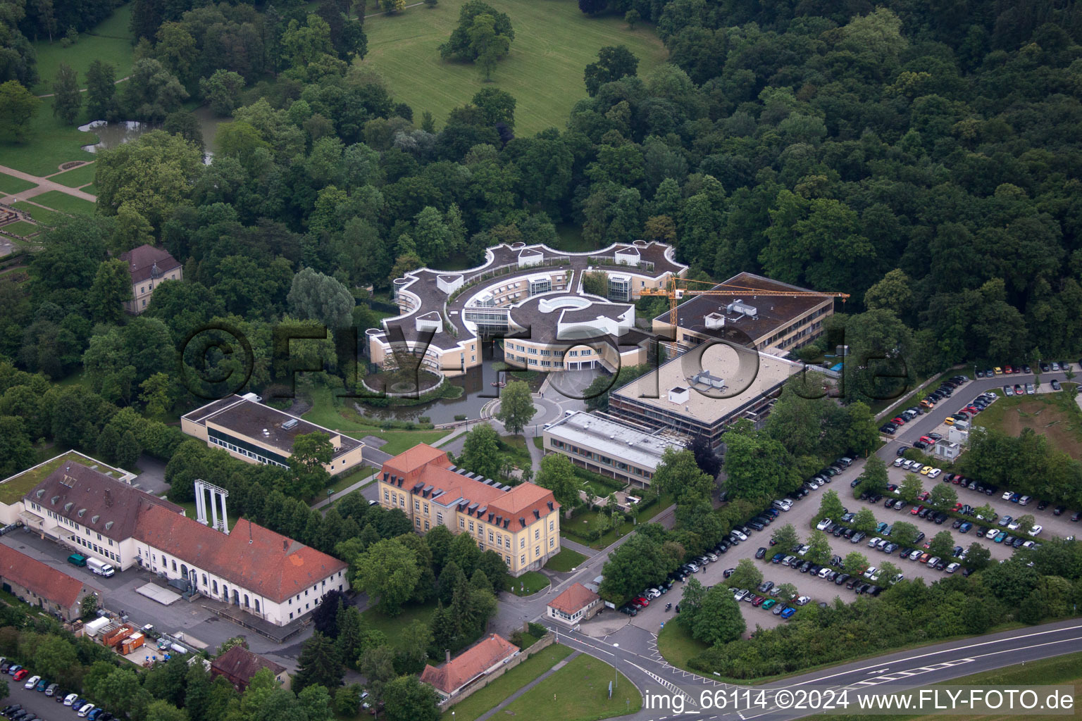 Drohnenbild von Werneck im Bundesland Bayern, Deutschland