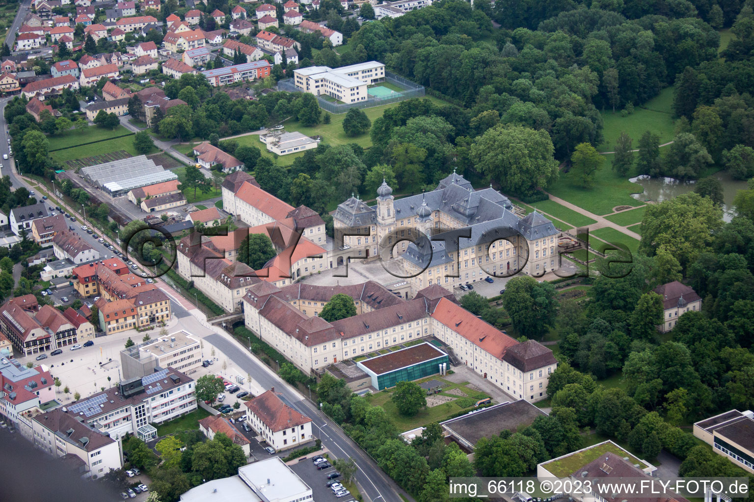 Werneck im Bundesland Bayern, Deutschland von einer Drohne aus