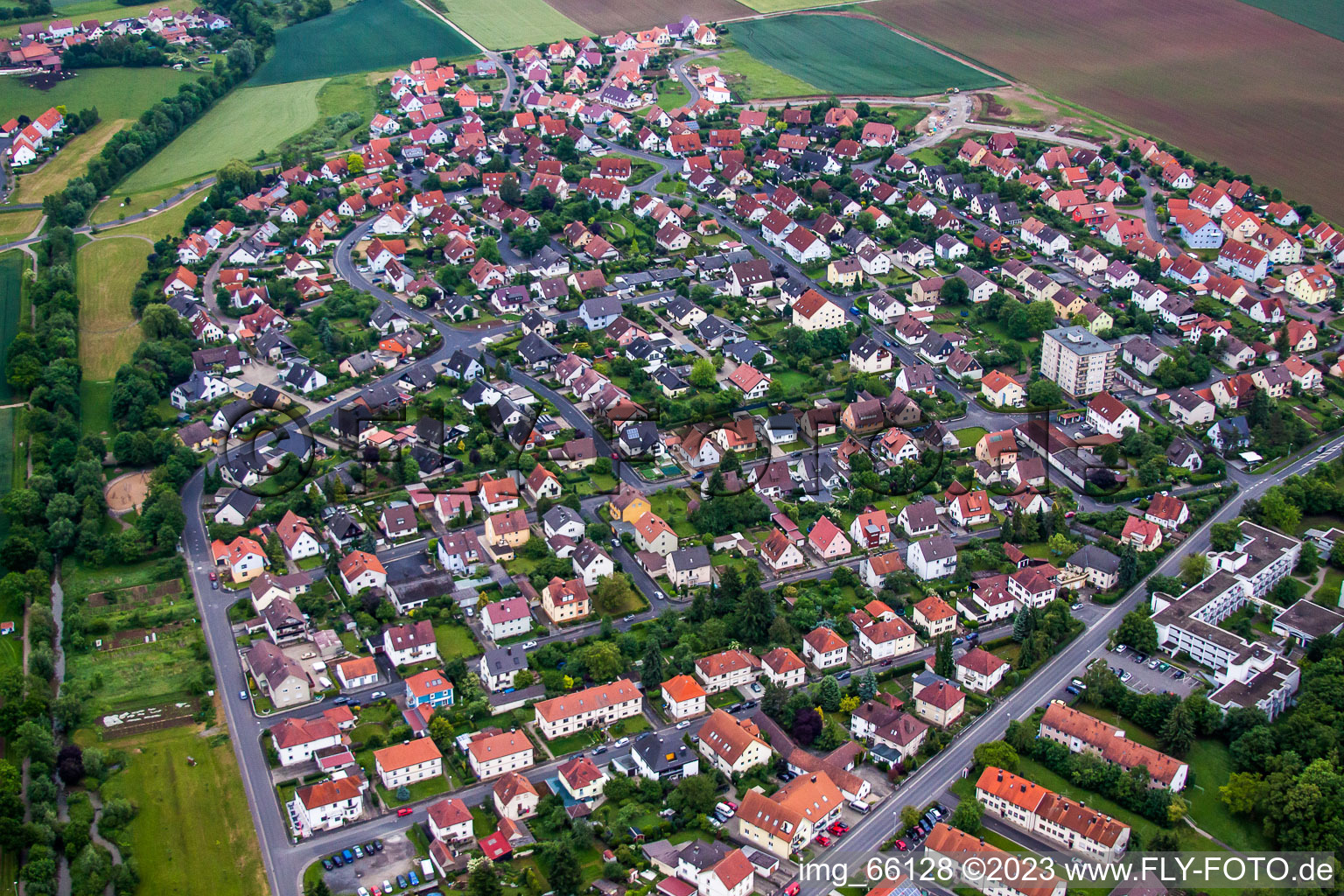 Werneck im Bundesland Bayern, Deutschland von oben gesehen