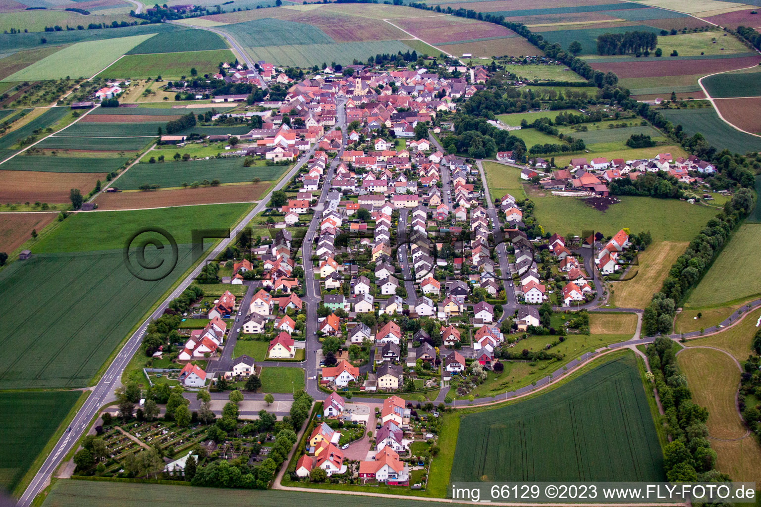 Luftaufnahme von Ettleben im Bundesland Bayern, Deutschland