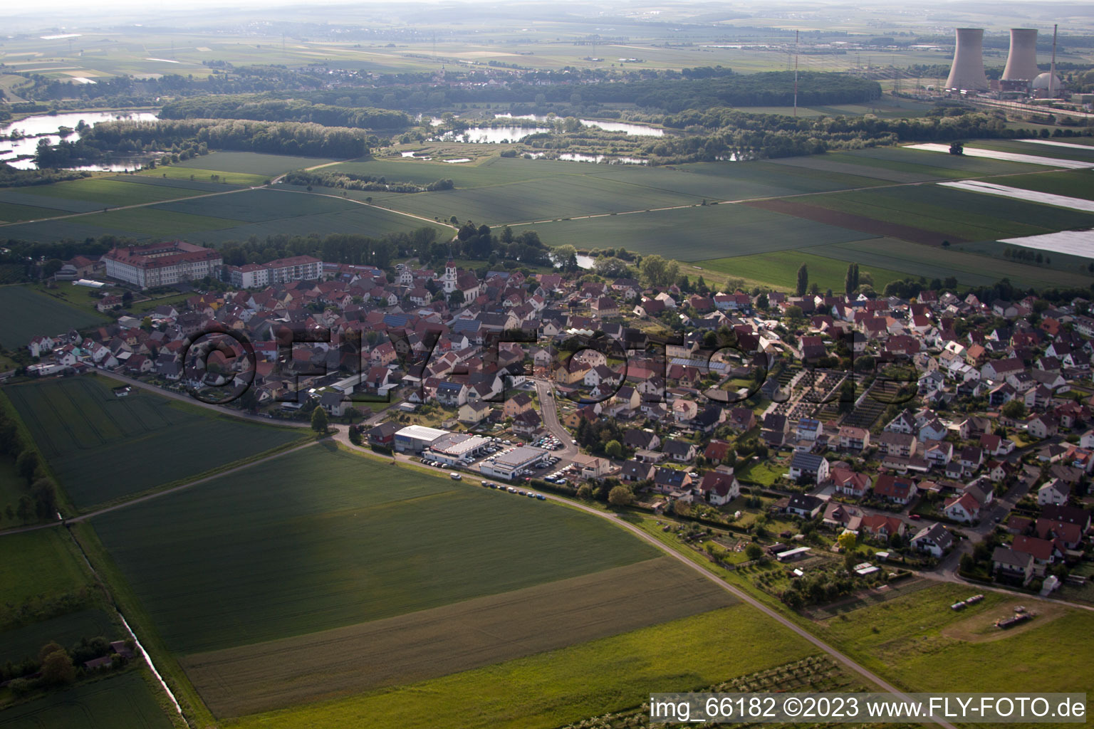 Heidenfeld im Bundesland Bayern, Deutschland vom Flugzeug aus