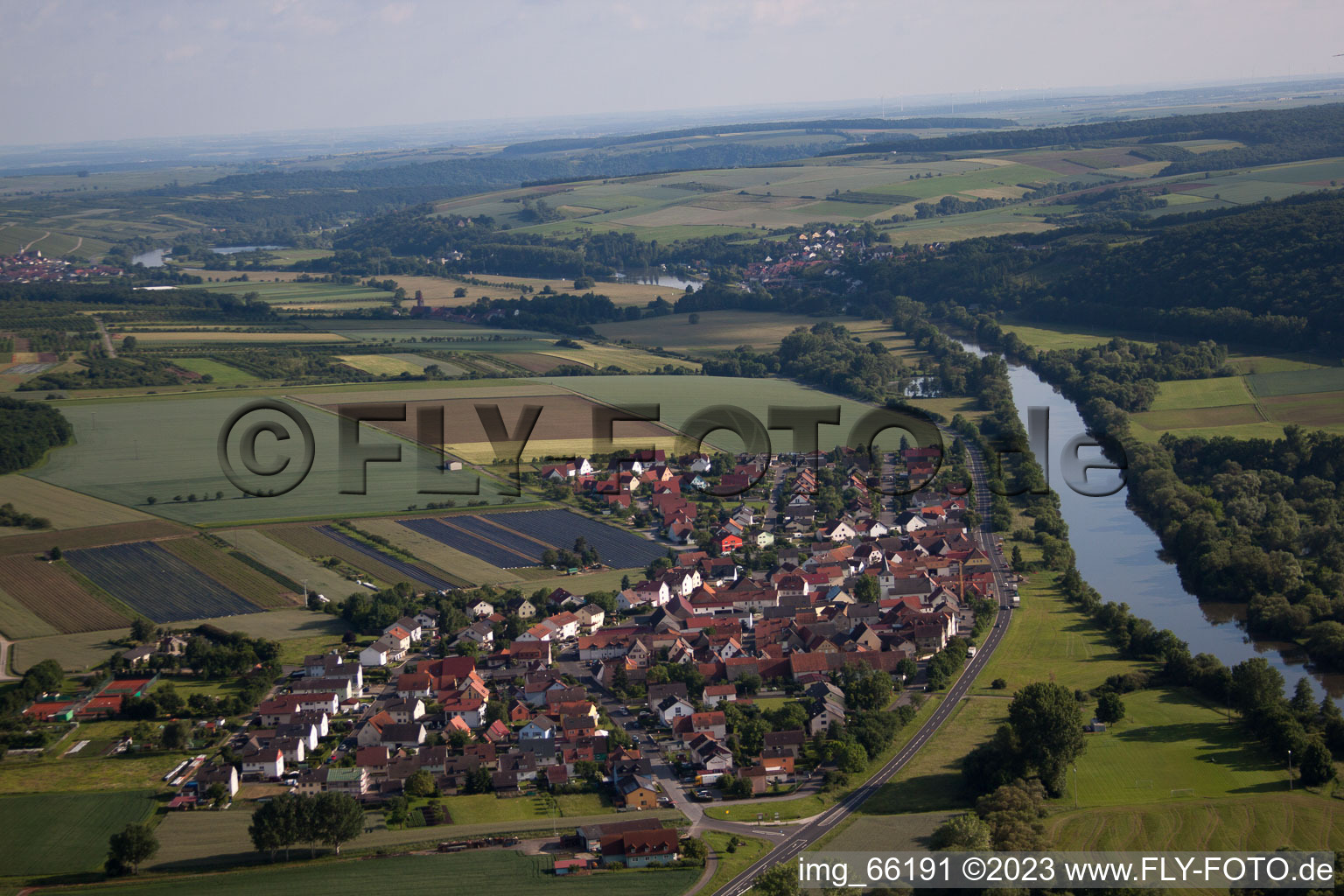 Drohnenbild von Heidenfeld im Bundesland Bayern, Deutschland