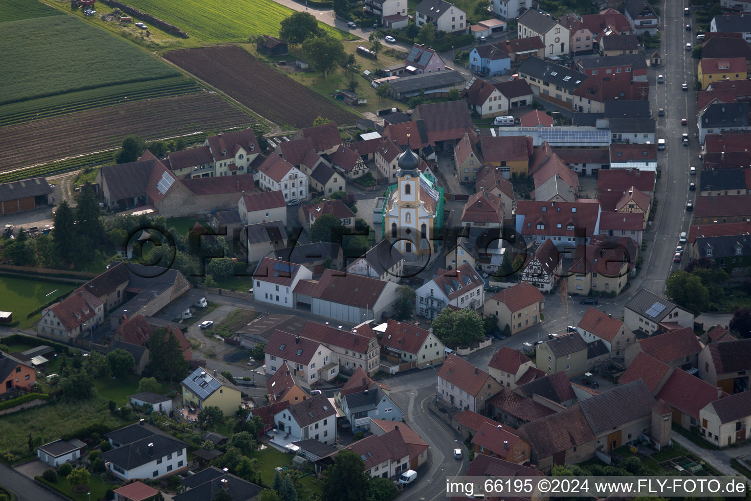 Luftbild von Theilheim im Bundesland Bayern, Deutschland