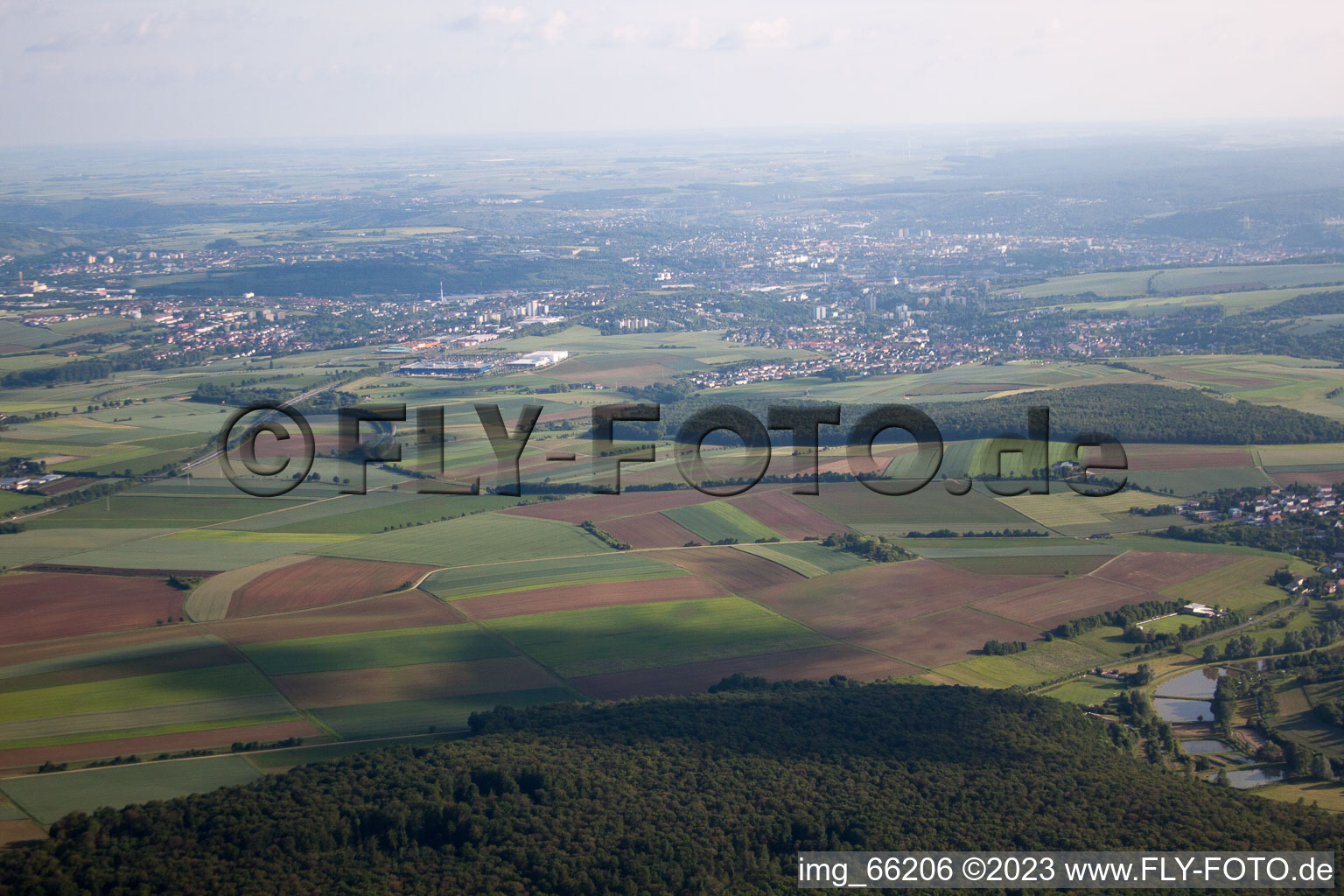 Luftbild von Rimpar im Bundesland Bayern, Deutschland