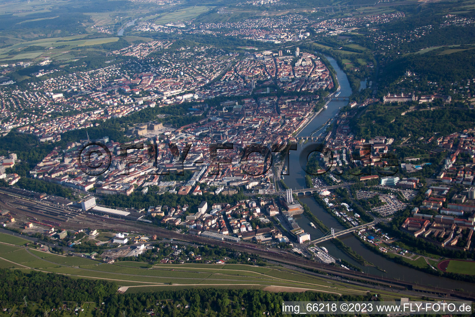 Luftaufnahme von Würzburg, Zellerau im Bundesland Bayern, Deutschland