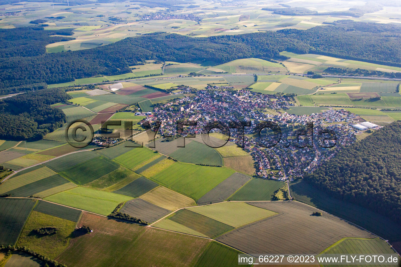 Waldbrunn im Bundesland Bayern, Deutschland von oben