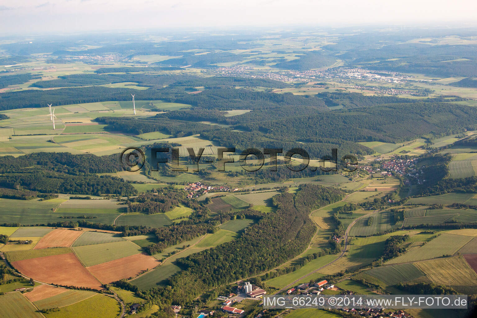 Luftbild von Steinbach in Altertheim im Bundesland Bayern, Deutschland