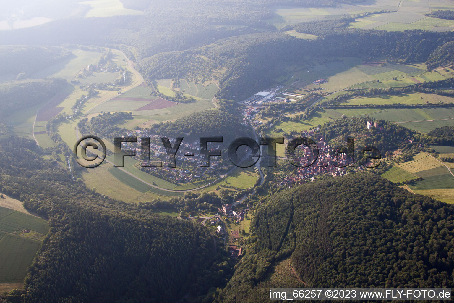 Luftbild von Gamburg im Bundesland Baden-Württemberg, Deutschland