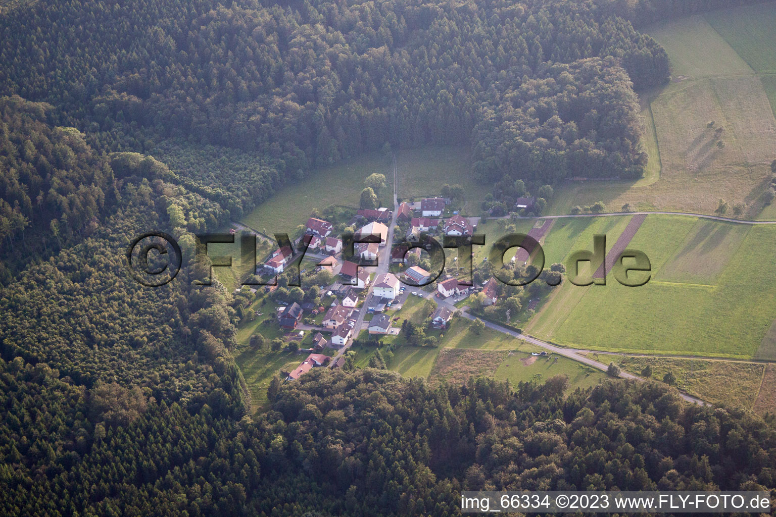 Luftaufnahme von Oberdielbach im Bundesland Baden-Württemberg, Deutschland
