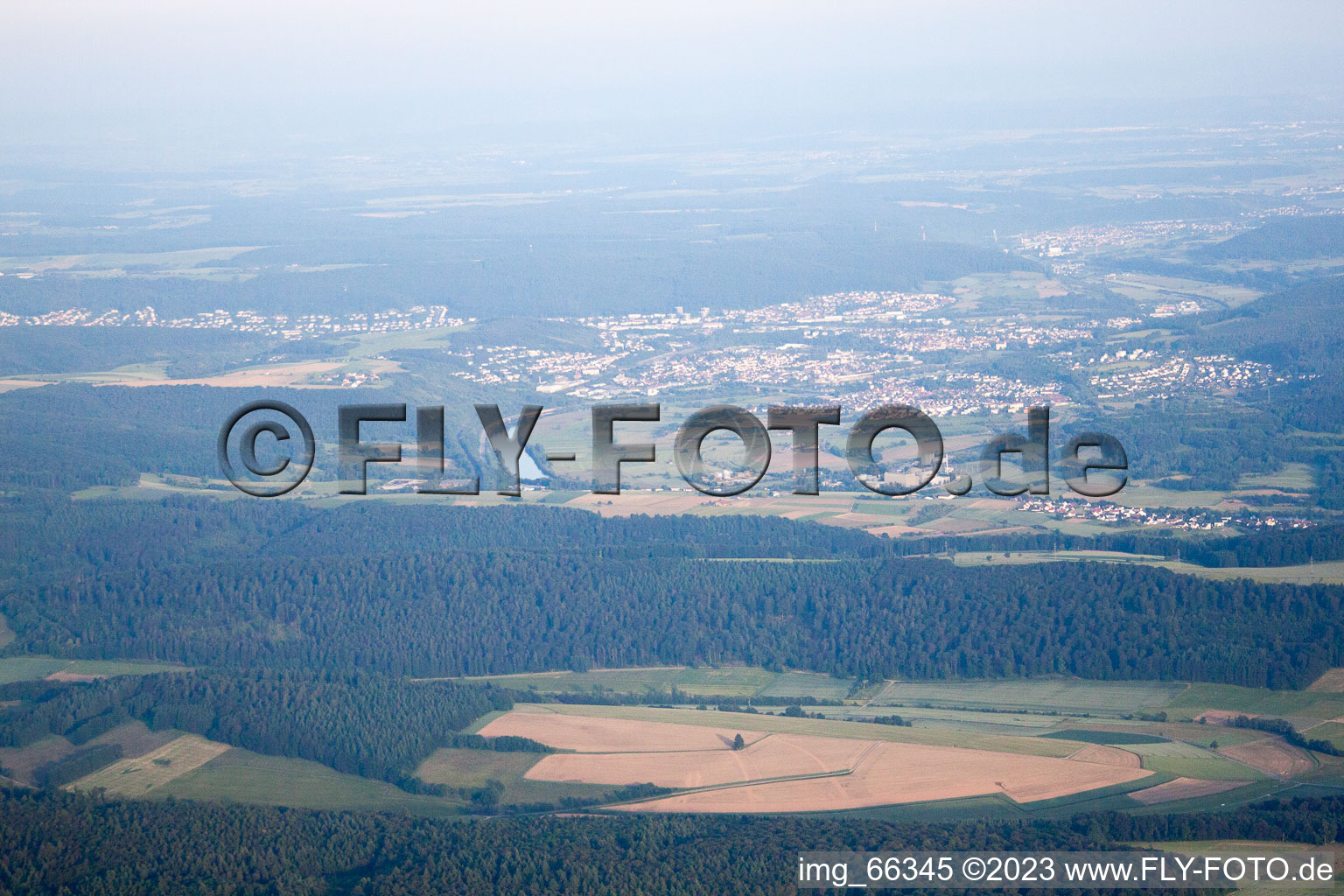 Mosbach im Bundesland Baden-Württemberg, Deutschland aus der Luft
