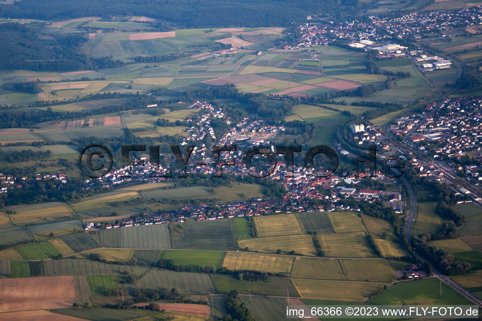 Luftbild von Meckesheim im Bundesland Baden-Württemberg, Deutschland