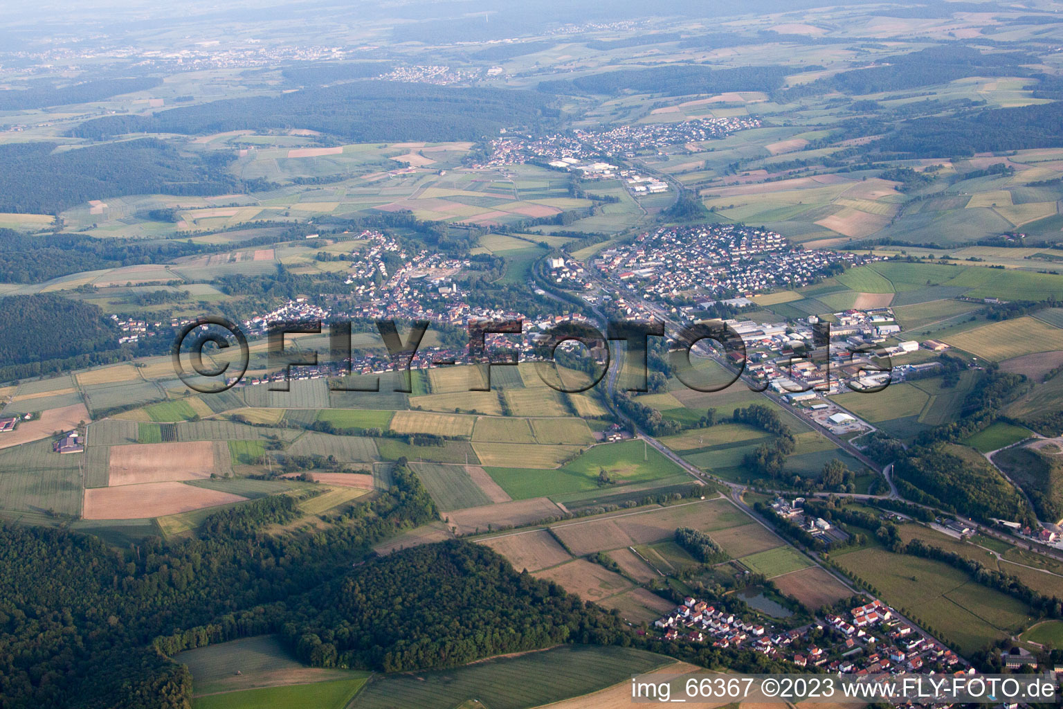Luftaufnahme von Meckesheim im Bundesland Baden-Württemberg, Deutschland