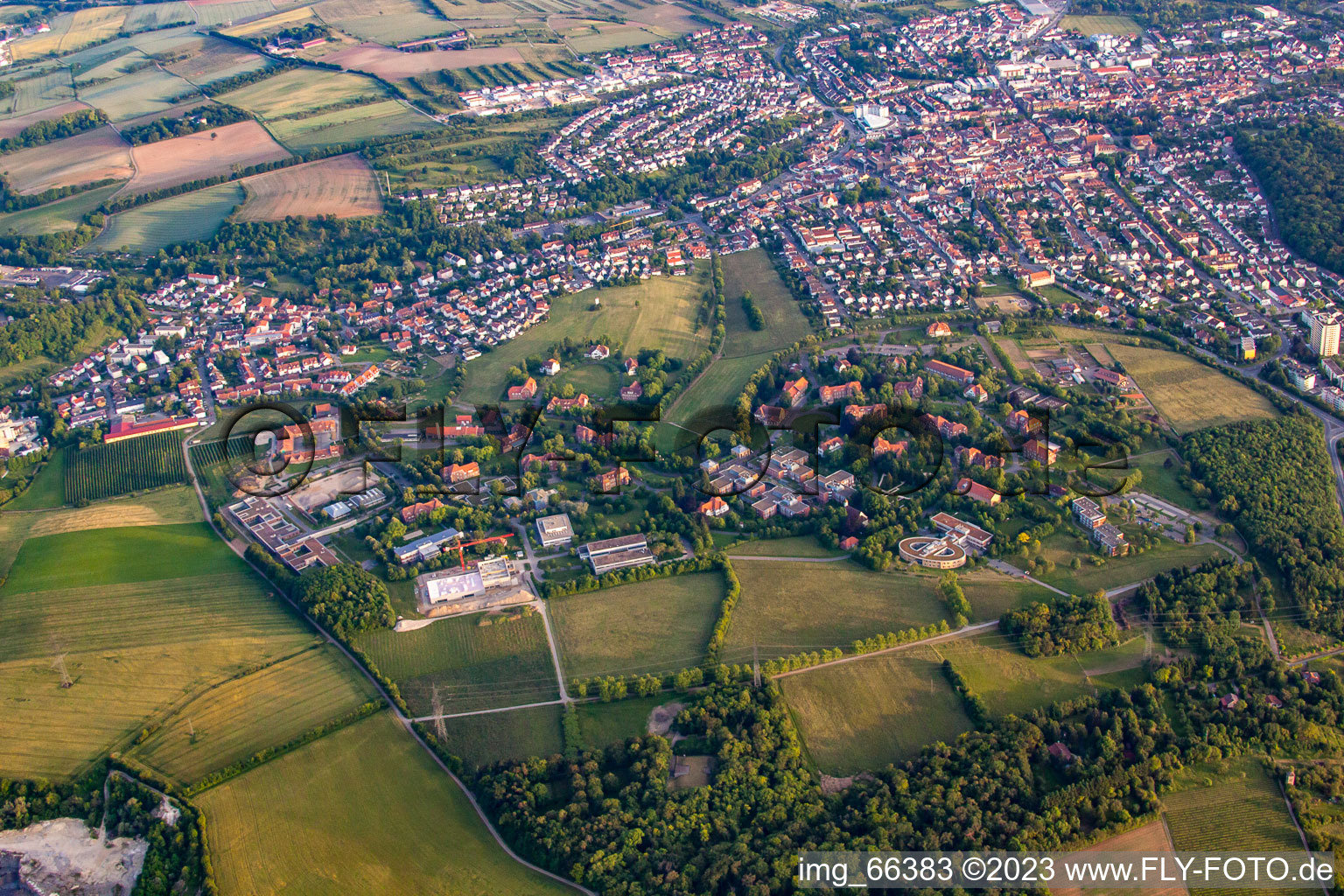Luftbild von Psychiatrischen Zentrum Nordbaden von Nordosten im Ortsteil Altwiesloch in Wiesloch im Bundesland Baden-Württemberg, Deutschland