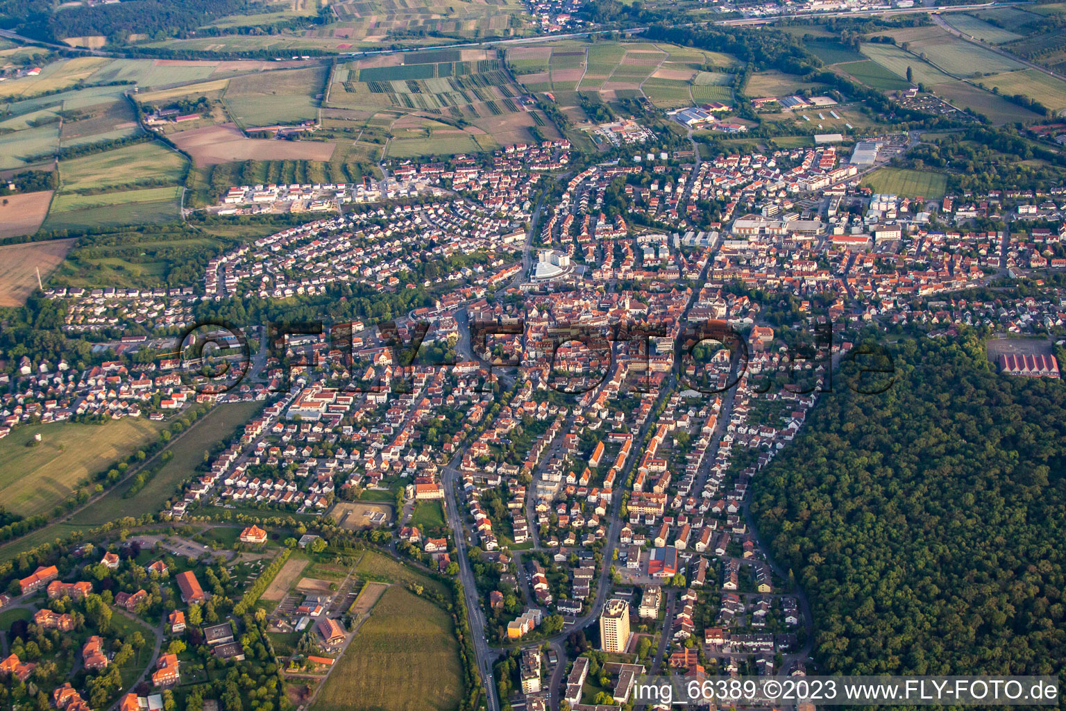 Luftbild von Von Norden in Wiesloch im Bundesland Baden-Württemberg, Deutschland
