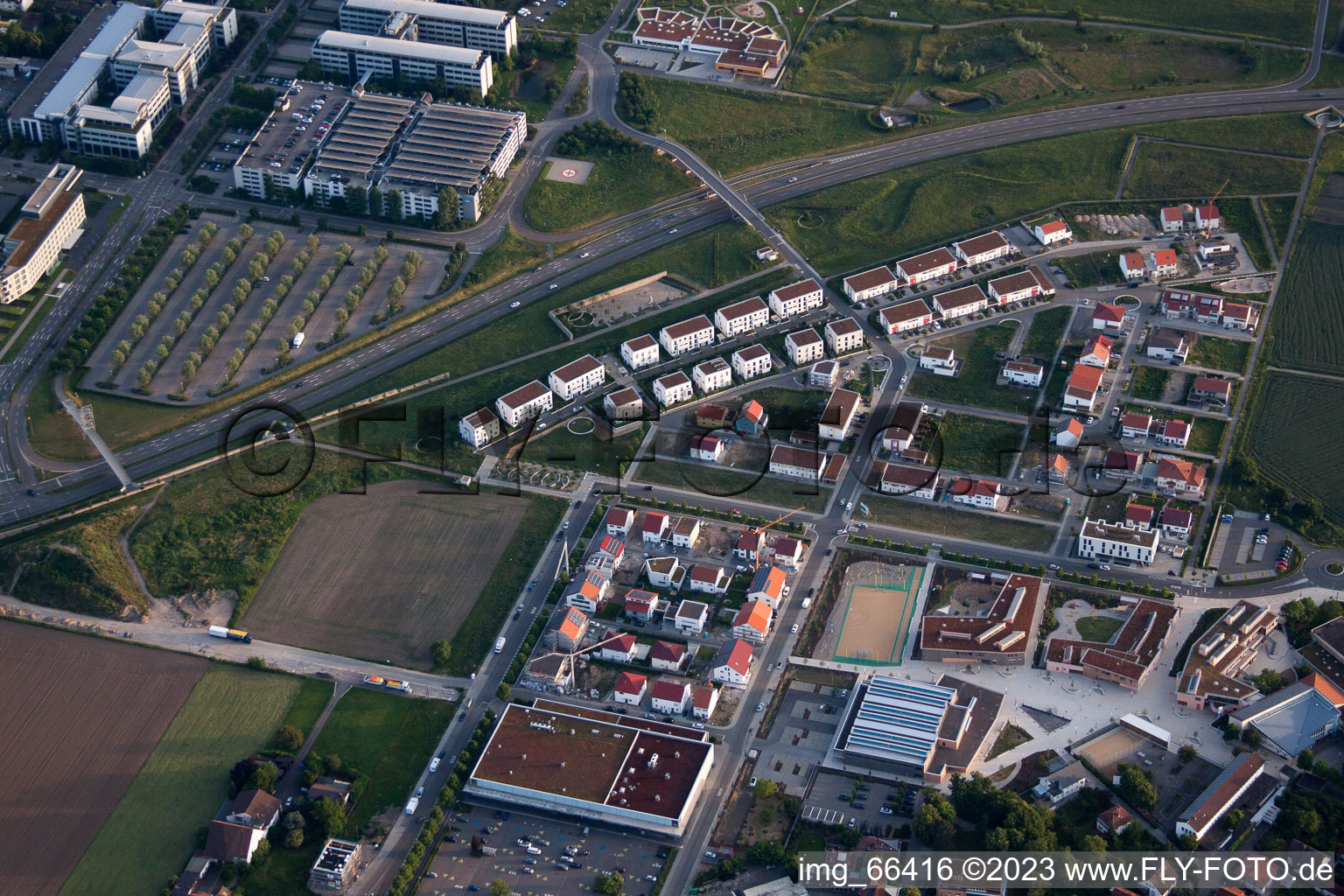 Luftaufnahme von Walldorf im Bundesland Baden-Württemberg, Deutschland