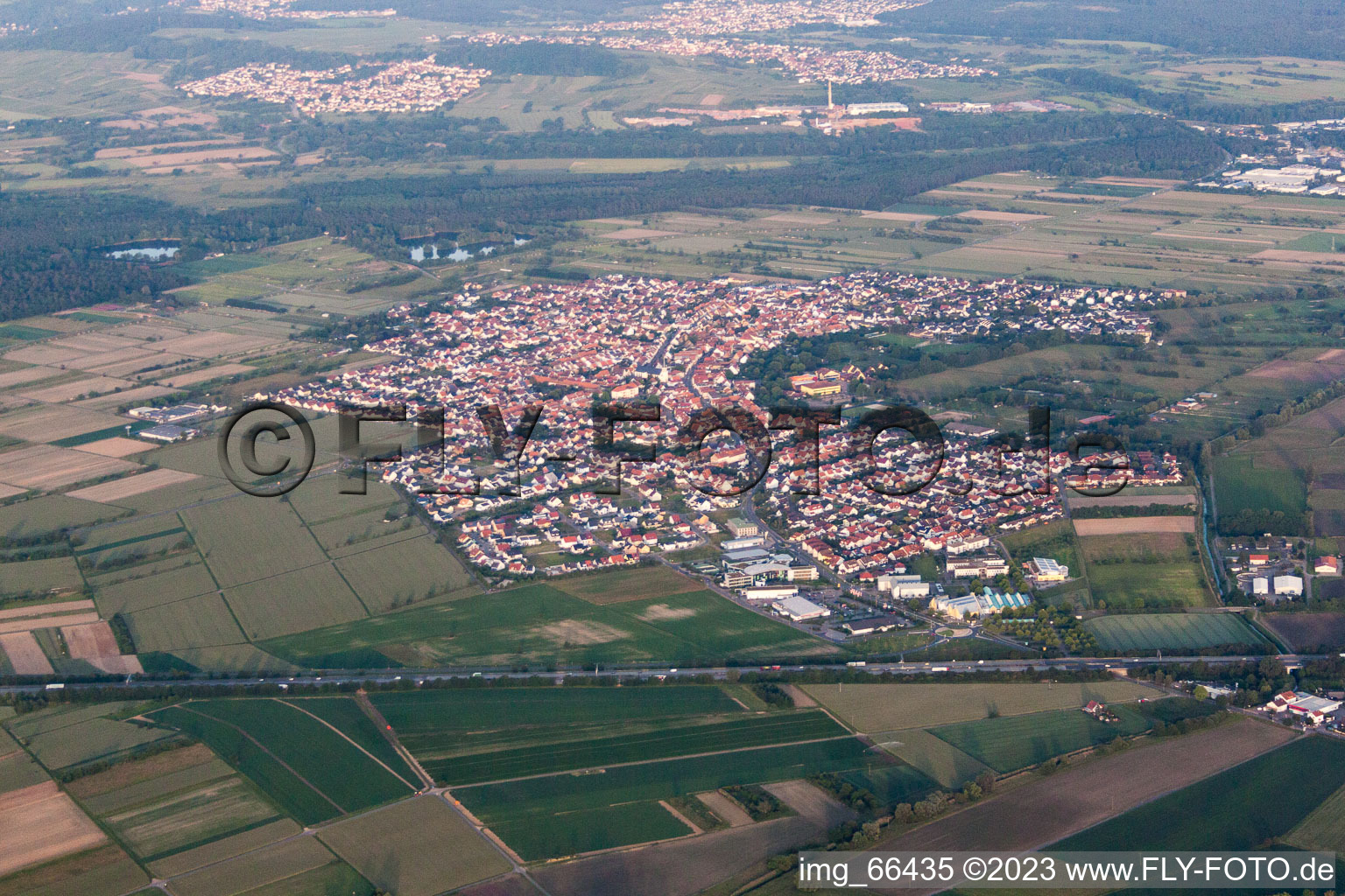 Luftbild von Reilingen im Bundesland Baden-Württemberg, Deutschland