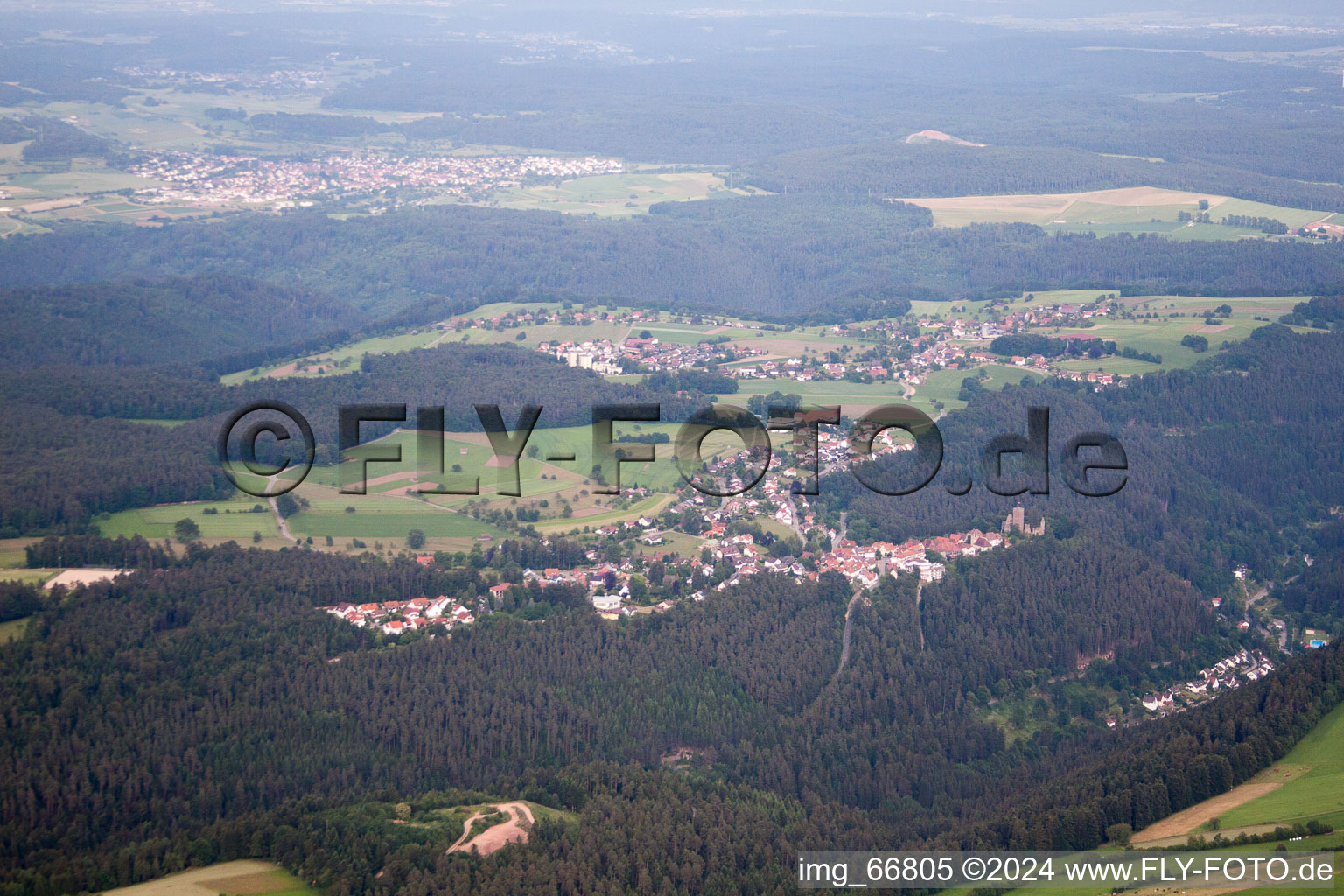 Luftbild von Bad Teinach-Zavelstein im Bundesland Baden-Württemberg, Deutschland