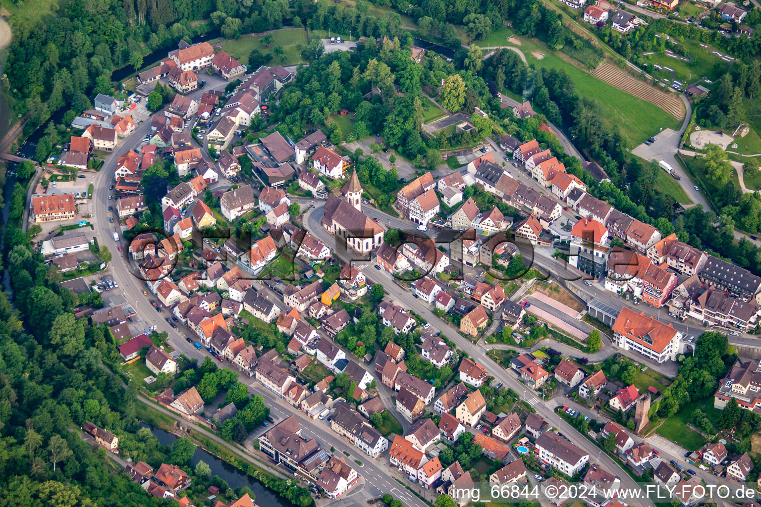 Luftbild von Wildberg im Bundesland Baden-Württemberg, Deutschland