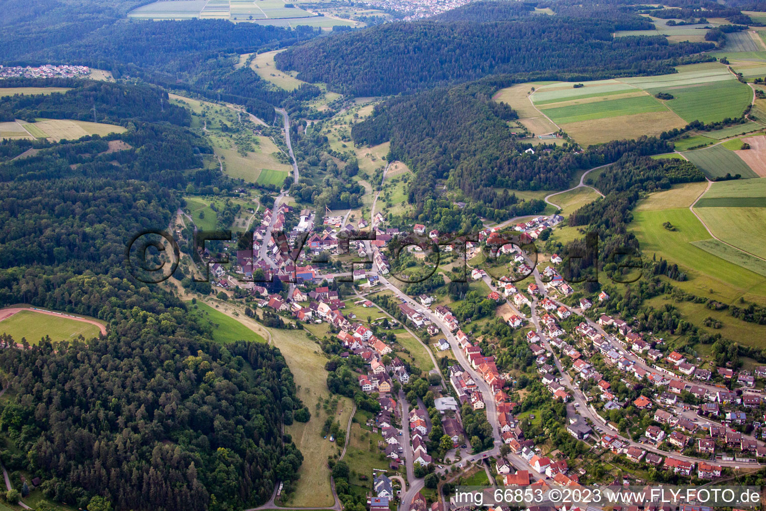 Luftaufnahme von Sulz am Eck im Bundesland Baden-Württemberg, Deutschland