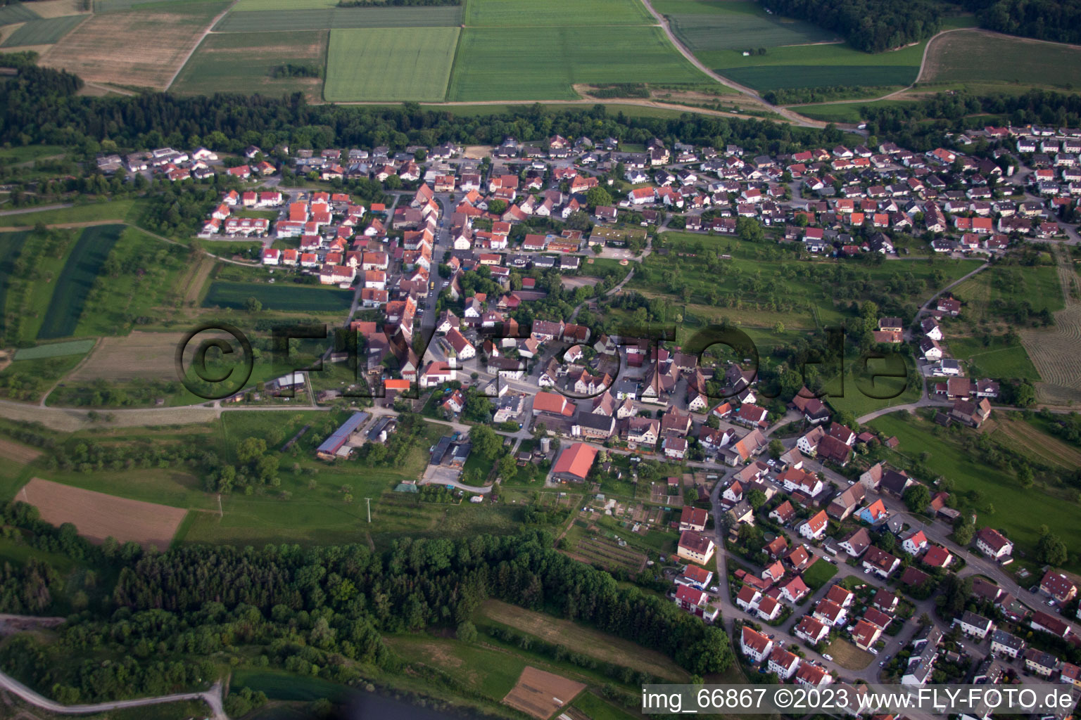 Luftbild von Ortsteil Haslach in Herrenberg im Bundesland Baden-Württemberg, Deutschland
