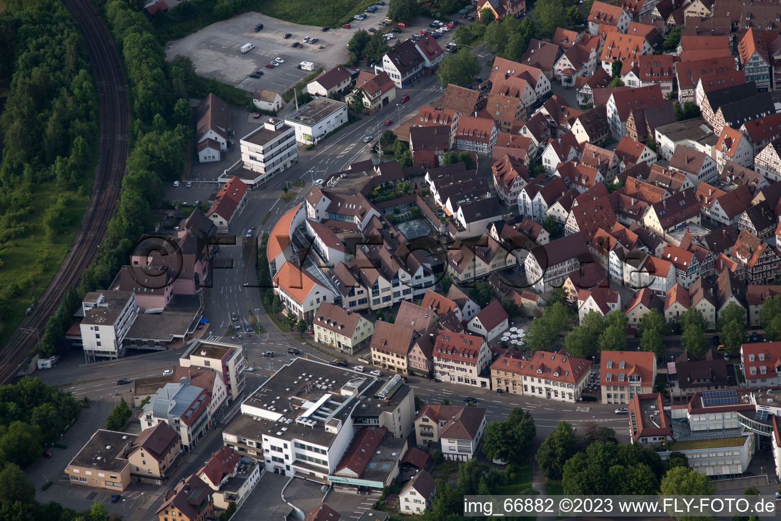 Luftbild von Bronntor in Herrenberg im Bundesland Baden-Württemberg, Deutschland