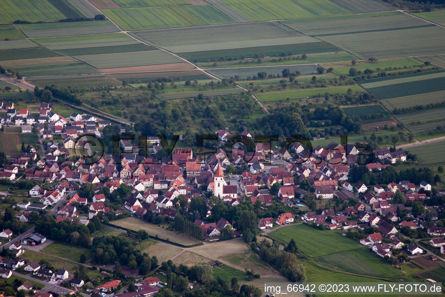 Altingen im Bundesland Baden-Württemberg, Deutschland aus der Luft betrachtet