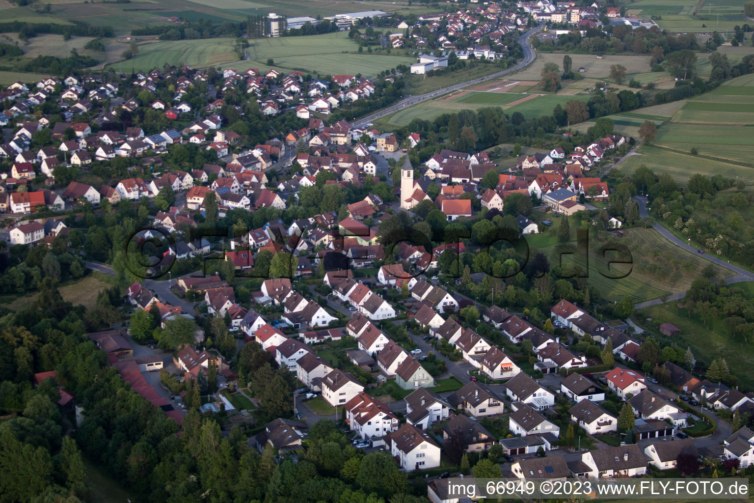 Poltringen im Bundesland Baden-Württemberg, Deutschland von oben