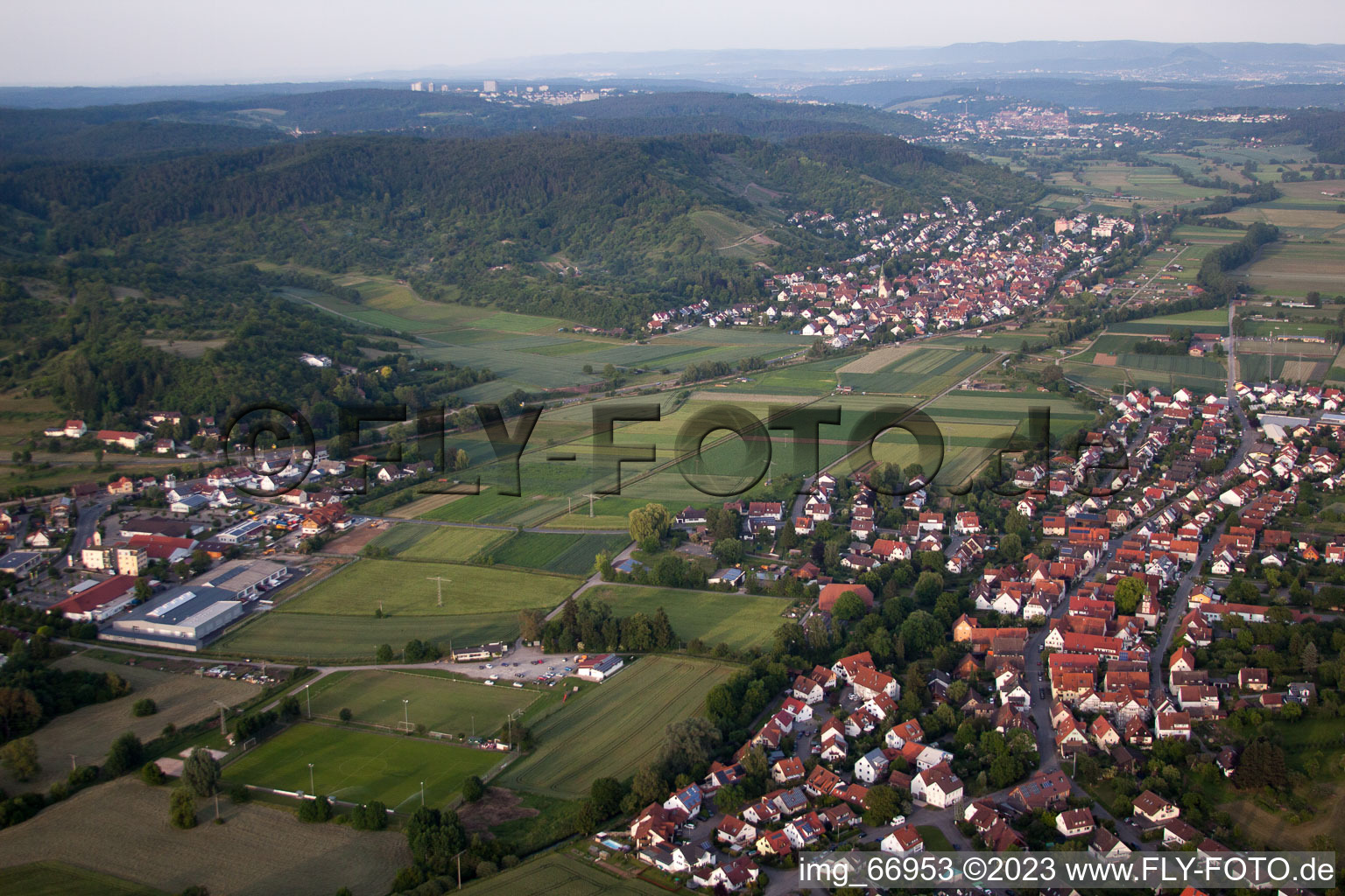 Poltringen im Bundesland Baden-Württemberg, Deutschland vom Flugzeug aus