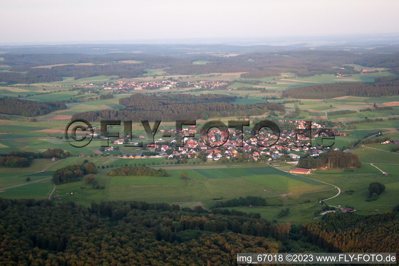 Luftbild von Engstingen im Bundesland Baden-Württemberg, Deutschland