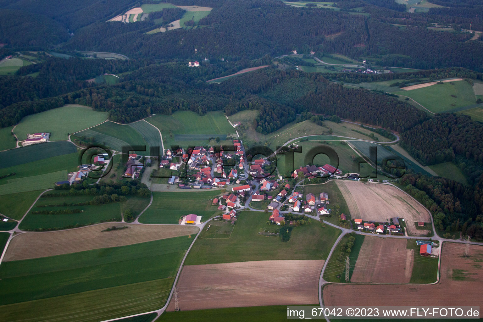 Luftbild von Münzdorf im Bundesland Baden-Württemberg, Deutschland