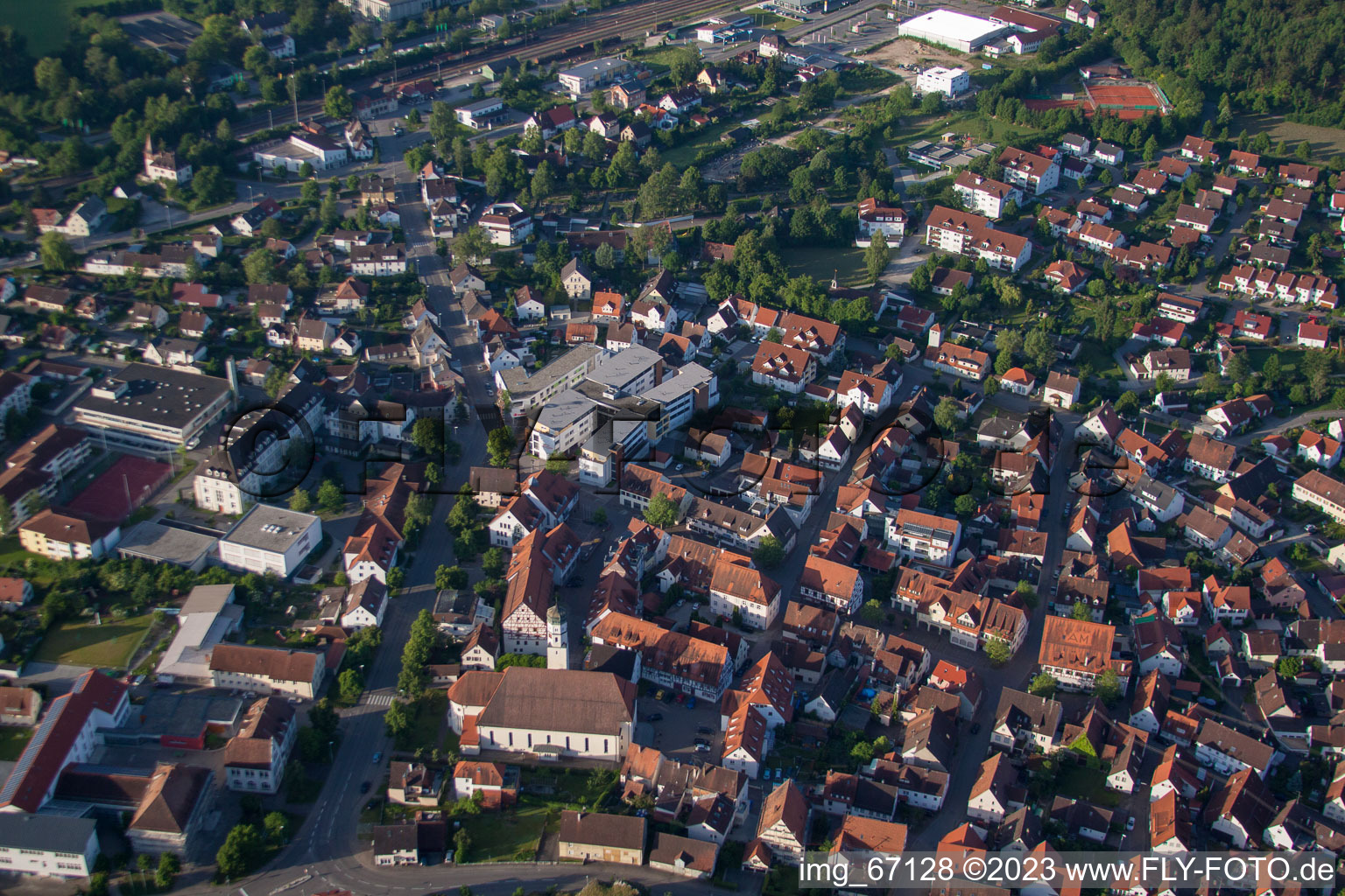 Schelklingen im Bundesland Baden-Württemberg, Deutschland vom Flugzeug aus
