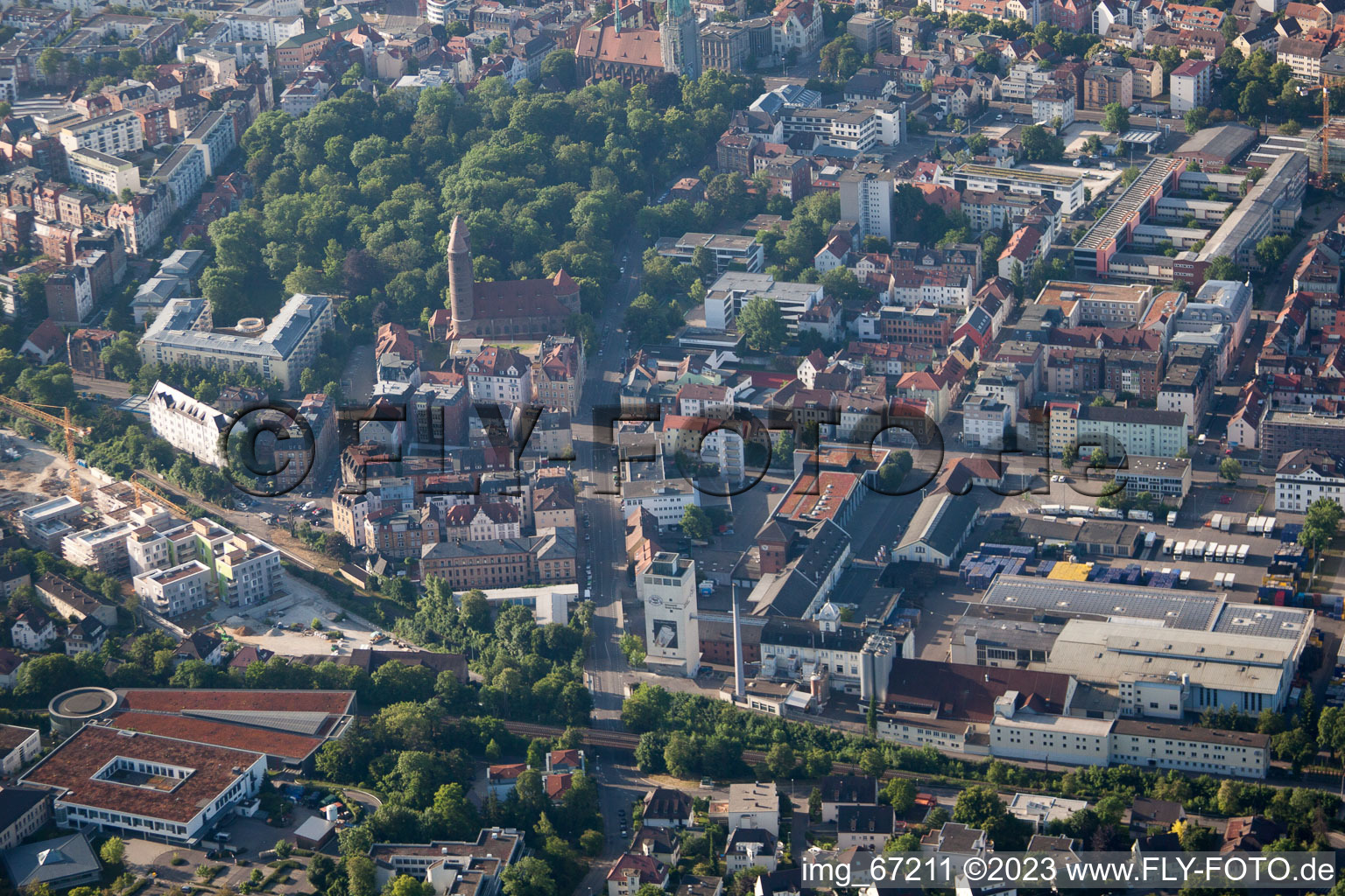 Ulm im Bundesland Baden-Württemberg, Deutschland aus der Drohnenperspektive