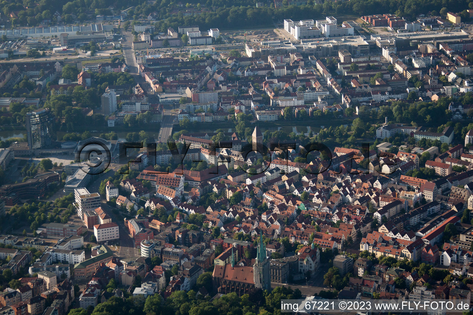 Luftbild von Ulm im Bundesland Baden-Württemberg, Deutschland