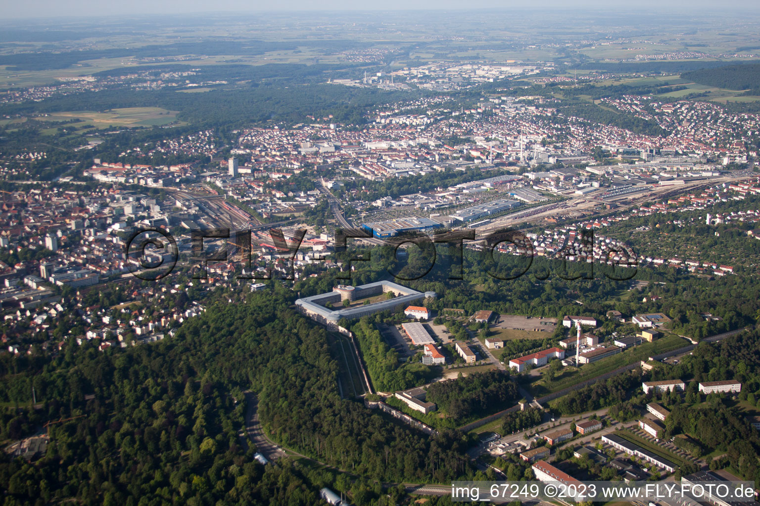 Luftbild von Ulm im Bundesland Baden-Württemberg, Deutschland